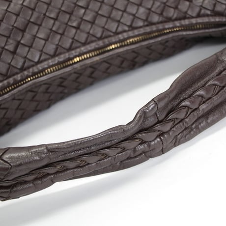 BOTTEGA VENETA Hobo Bag Intrecciato Leather Brown #76596