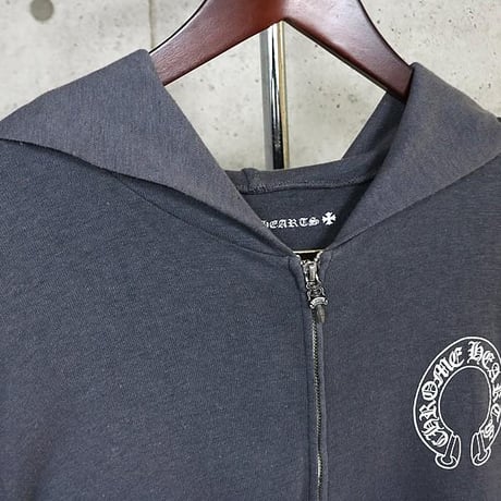 Chrome Hearts Old T-Bar Horseshoe Zip-Up Hoodie #31578