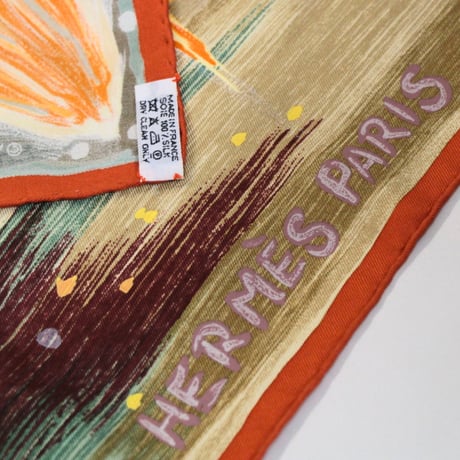 HERMES Carre 90 Silk 100% Scarf Stole "FEUX DU CIEL" #76440