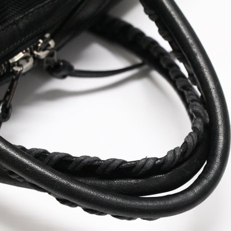 BALENCIAGA Briefcase Nylon Leather Black ＃76408