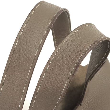 HERMES Picotin Lock MM Handbag Taurillon Clémence Leather Etoupe #20247