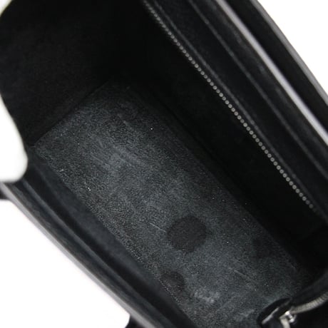CELINE Nano Luggage Tote Bag Leather Black #75598