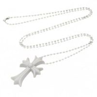Chrome Hearts Silicone Rubber Small CH Cross Necklace Gray #30803
