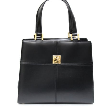 YVES SAINT LAURENT Vintage Handbag Leather Black #74809