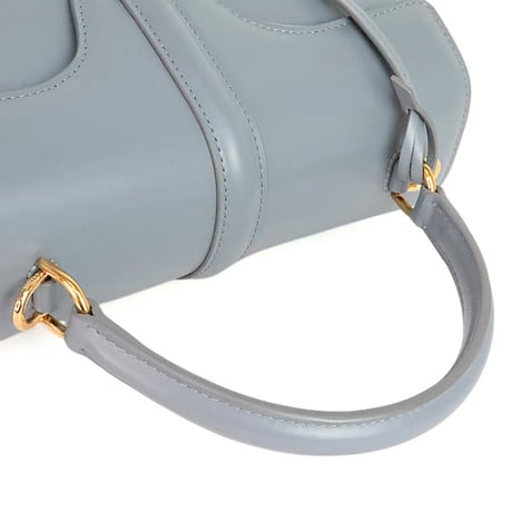 CELINE Small 16 Shoulder Bag Shiny Calf Leather Blue Grey #20347