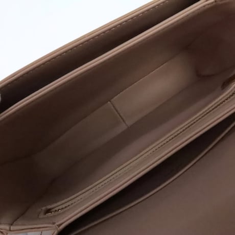 CELINE Teen Triomphe Shoulder Bag Shiny Calf Leather Soft Peach #20299