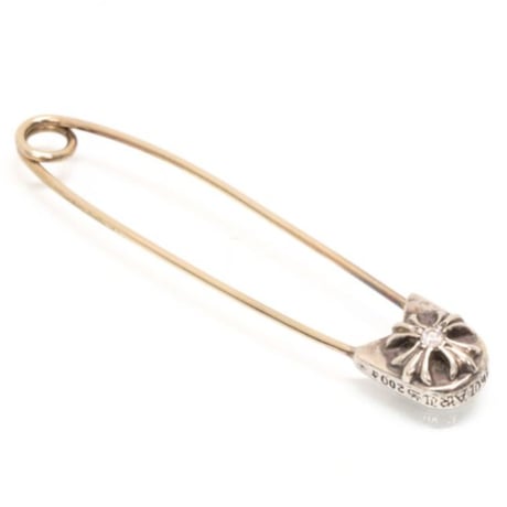 Chrome Hearts Safety Pin Large 1P Diamond Pendant #31894