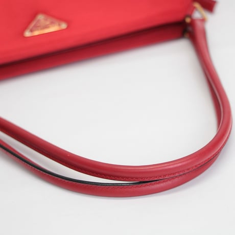 PRADA Mini Handbag Nylon Red BR0189 #76584