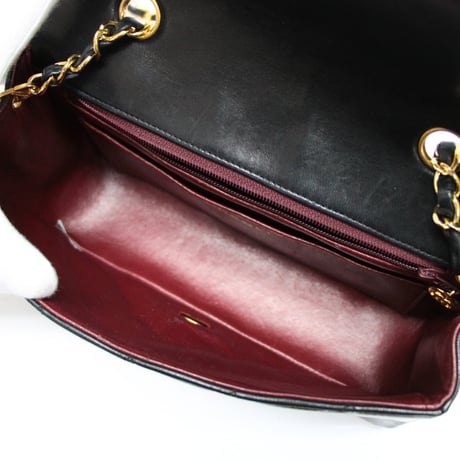 CHANEL Diana 22 Small Flap Bag Quilted Lambskin Black ＃75619