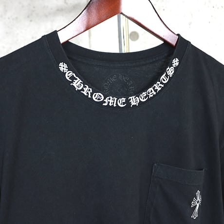 Chrome Hearts Neck Logo CH Cross Pocket T-Shirt #31936
