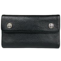 Chrome Hearts Brand-New Cross Button Wave Wallet #30858