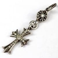 Chrome Hearts 1 Ball Tiny CH Cross Charm Pavé Diamonds #103890