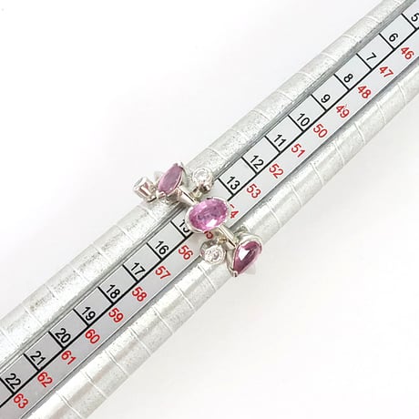 Cartier Meli Melo Ring Pink Sapphire Diamond Platinum #20069