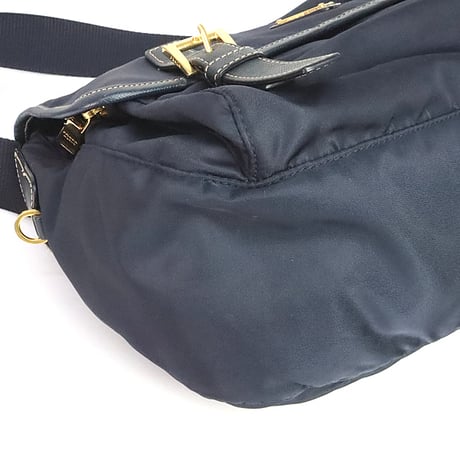 PRADA Shoulder Bag Nylon Navy ＃20169
