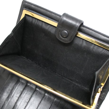CHANEL CC Logo Bifold Wallet Lambskin Black #76331
