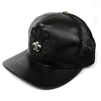 Chrome Hearts BS Flare on BS Flare Leather Tracker Cap #104764