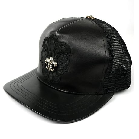 Chrome Hearts BS Flare on BS Flare Leather Tracker Cap #104764