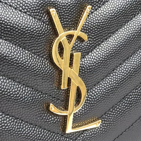 SAINT LAURENT PARIS Cassandra Zip-around Long Wallet Quilted Leather Black #19878