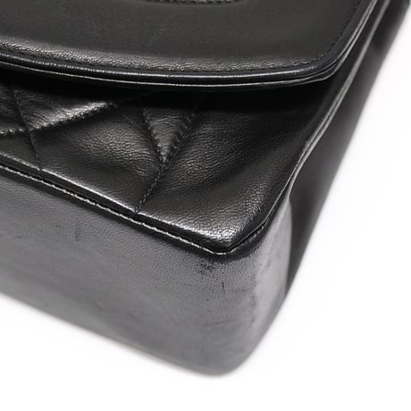 CHANEL Diana 25 Medium Flap Bag Quilted Lambskin Black ＃75624