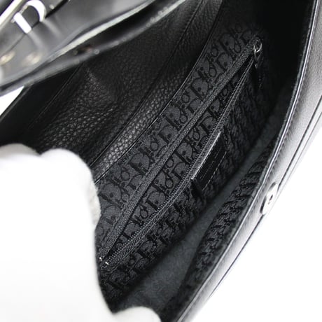 Christian Dior Street Chic Columbus Shoulder Bag Leather Black ＃76387