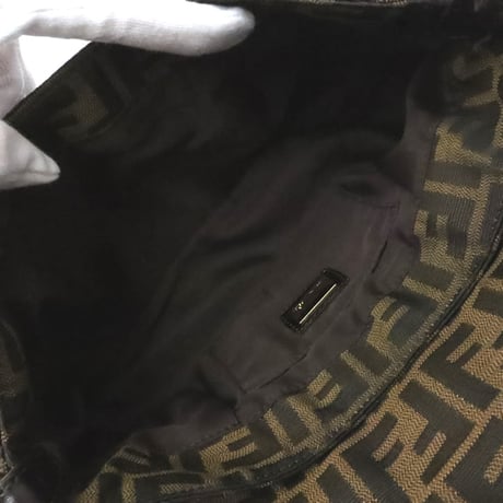 FENDI Chef Shoulder Bag Zucca Canvas ＃19853