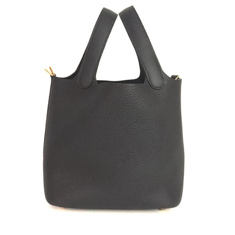 HERMES Picotin Lock PM Handbag Taurillon Clemence Leather Caban #20210