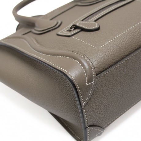 CELINE Nano Luggage Tote Bag Leather Souris #75604