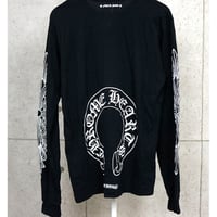 Chrome Hearts Floral Cross Sleeve Horseshoe Long Sleeve #31918