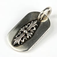 Chrome Hearts Raised Floral Cross Dog Tag #31645
