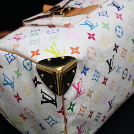 Louis Vuitton x Murakami Speedy 30 Handbag Monogram Multicolor White M92643 #75775
