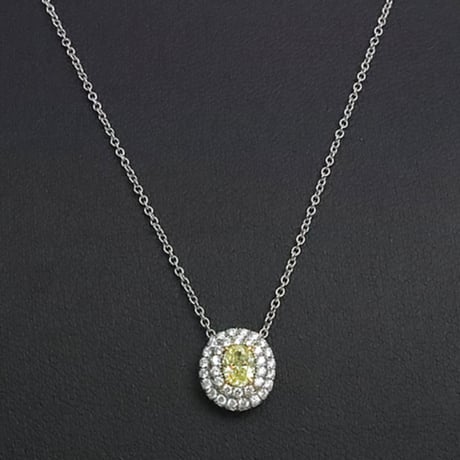 TIFFANY＆Co. Soreste Necklace Platinum Fancy Intense Yellow Diamond #19535
