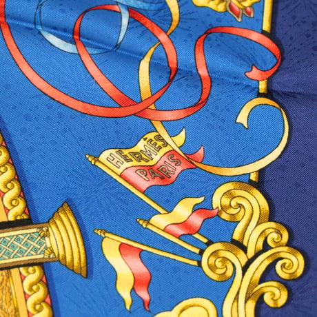HERMES Carre 90 Silk 100% Scarf Stole "Luna Park" #76751