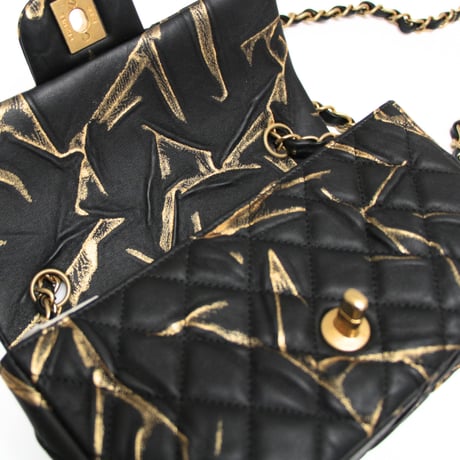 CHANEL Mini Rectangular Flap Bag Quilted Calfskin Black #75793