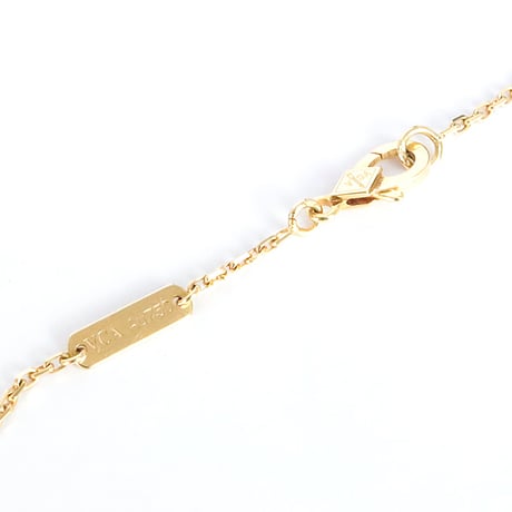 Van Cleef＆Arpels Alhambra Pendant Necklace Tiger Eye 18K Yellow Gold ＃20294