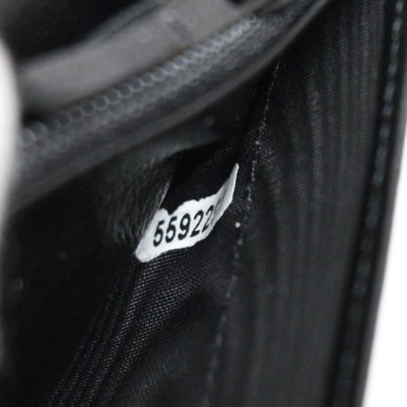 CHANEL CC Logo Bifold Wallet Leather Black #76324