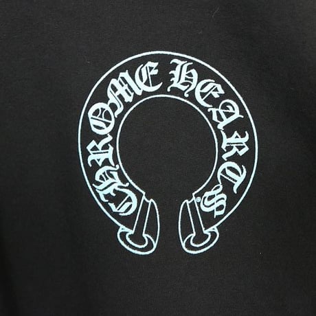 Chrome Hearts, Unused, Friends & Family Exclusive, Blue Glitter Floral Cross Pullover Hoodie #103730