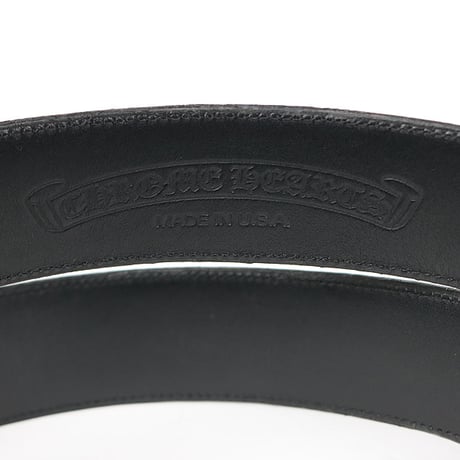 Chrome Hearts 1.5 Inch Belt Strap Leather Black  #31432