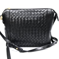BOTTEGA VENETA Shoulder Bag Intrecciato Leather Black #75893
