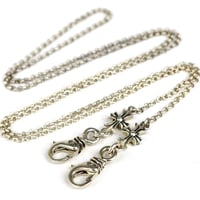 Chrome Hearts Tiny E CH Plus Roll Chain Necklace 30 Inches #31770