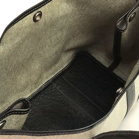 HERMES Garden Party PM Tote Bag Toile H Canvas Grey＃20221
