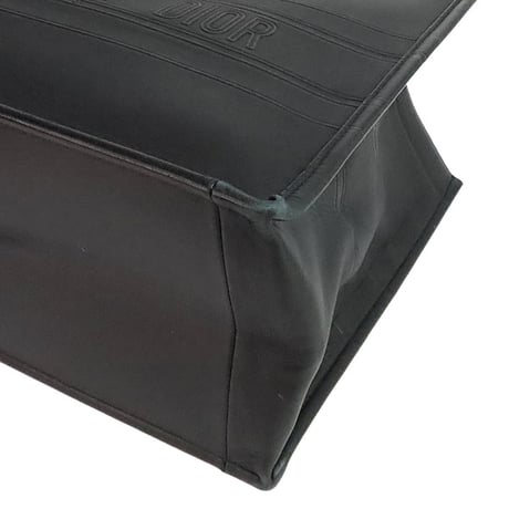 Christian Dior Medium Book Tote Bag Embossed Leather Black #20051