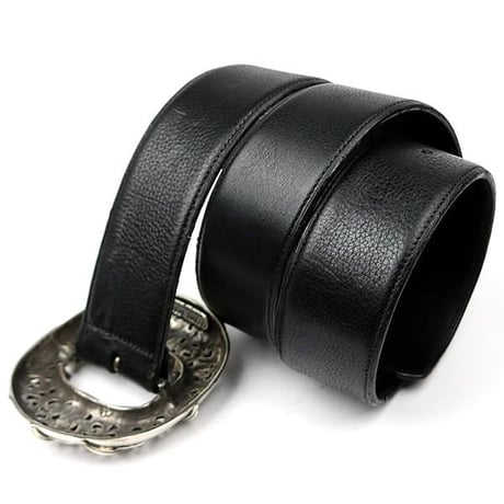 Chrome Hearts 2Inches Old Talon Center Bar Leather Belt #104663