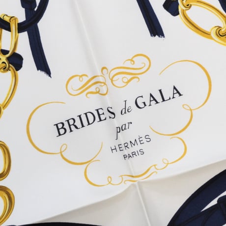 HERMES Carre 90 Silk 100% Scarf Stole "Brides de Gala" #76256
