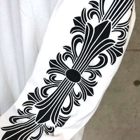 Chrome Hearts LA Exclusive Horseshoe Floral Cross Long Sleeve T-Shirt #31579
