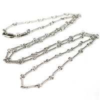 Chrome Hearts 18K White Gold Twist Chain Necklace 20 Inches #104232