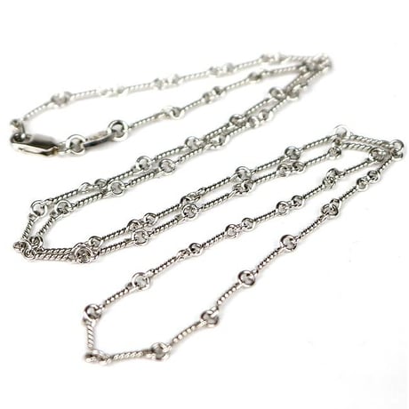 Chrome Hearts 18K White Gold Twist Chain Necklace 20 Inches #104232