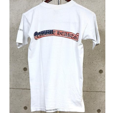 Chrome Hearts Old USA Flag Scroll Label T-Shirt #31574