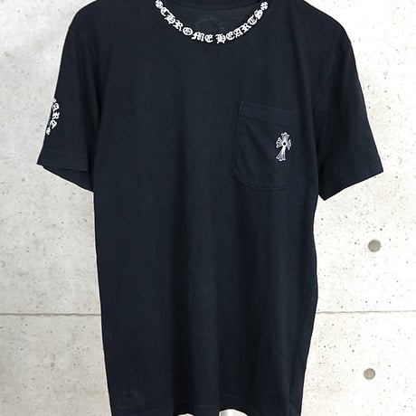 Chrome Hearts Neck Logo CH Cross Pocket T-Shirt #31936