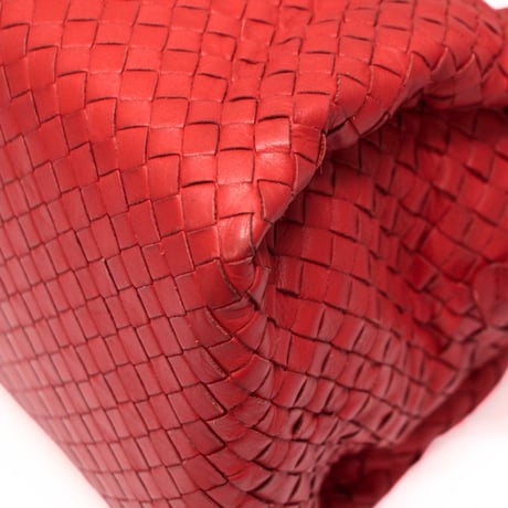 BOTTEGA VENETA Boston Bag Intrecciato Leather Red #75791