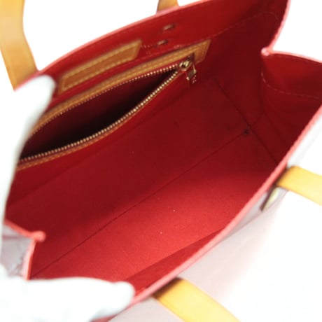Louis Vuitton Reade PM Handbag Monogram Vernis Rouge M91990 #76461